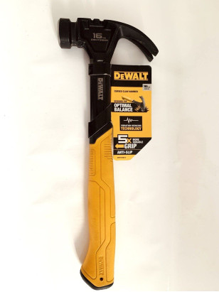 Молоток CURVE-CLAW, суцільнометалевий, вага головки 454 г DeWALT DWHT51002-0