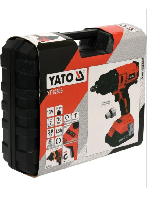 Гайковерт акумуляторний 700 Нм YATO YT-82806