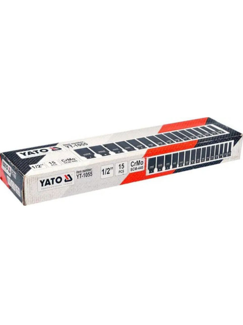 Набір головок торцевих ударних YATO 1/2" М10-32 х 78 мм 15 шт