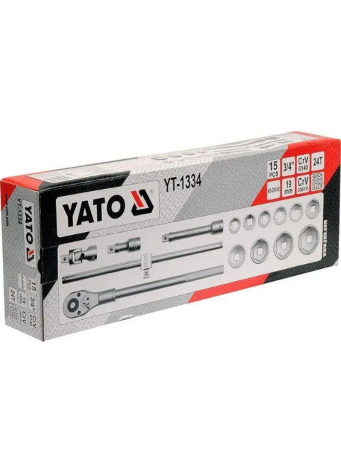 НАБІР ГОЛОВОК ТОРЦЕВИХ YATO 3/4