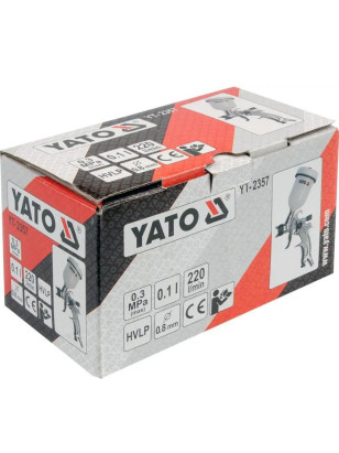 Пневматичний краскопульт HVLP 0,8мм YATO YT-2357