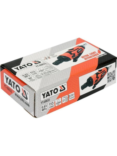 Пряма пневматична шліфувальна машина YATO YT-09633